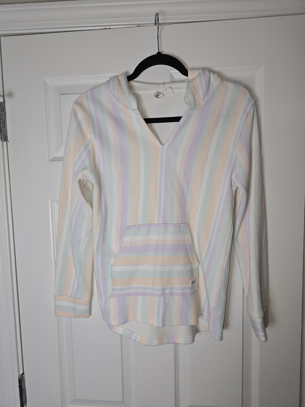 Roxy Girls White Pullover Hooded Swim Coverup Size Large